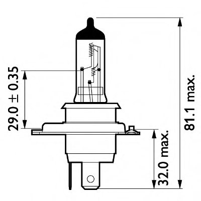 PHILIPS 13342MDB1 Bulb, headlight